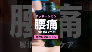 【マッサージガン 腰痛 改善】マッサージガンで脊柱起立筋をほぐして腰痛改善！　#腰痛 #shorts  #マッサージガン