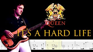 Queen - It's a Hard Life (Bass Line + Tabs + Notation) By John Deacon