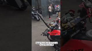 Denali Soundbomb airhorn on the Ducati Monster SP #ducati #monster