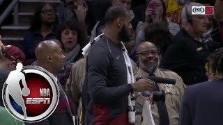 LeBron James gets candy for his daughter midgame | ESPN