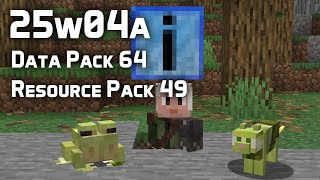 News in Data Pack Version 64 and Resource Pack Version 49 (25w04a)