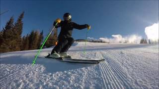 Skiing short turns exercise step by step