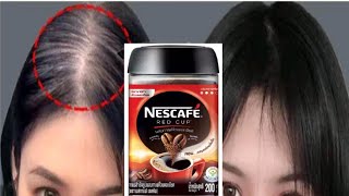 White Hair Turn To Brown Hair Naturally With Coffee | Gray hair dye in 2 minutes ย้อมผมขาว ผมหงอก