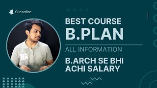 BPlan What Is Bachelor of Planning | Best Course then BArch | Full Course Details | Job Rile #bplan