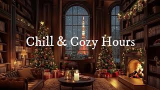 Snow, Xmas Tree, and Crackling Fireplace Sounds | Healing and Relaxing BGM