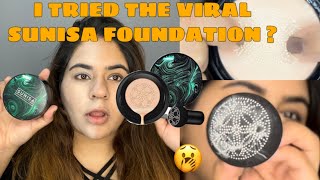 I Tried The Viral Sunisa Foundation / CC Cream || Reviewed Most hyped Full Coverage || Major Fail