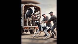 Mother cow separated from calf #cowvideos