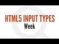 HTML5 Input Types: Week (10/14)
