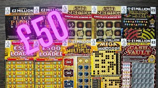 🤞🏻£50 risk on national lottery scratch tickets! £5 scratch cards! Will I make a profit? 🤞🏻