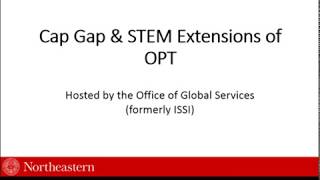STEM OPT and Cap-Gap Extension Info Session