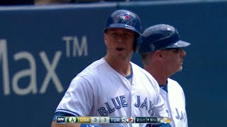 OAK@TOR: Smoak sends an RBI single to center