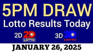 Lotto Result Today 5pm Draw January 26 2025 Swertres Ez2 PCSO Live Result