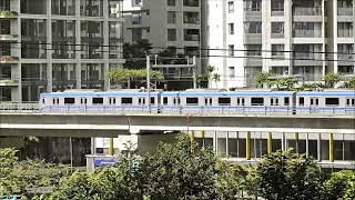 Ho Chi Minh City Metro Line 1 passing An Phu Station (2025)