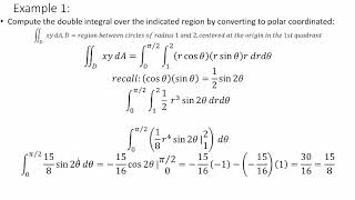 Calculus 3 - Section 15.3: Double Integrals in Polar Coordinates - Example 1