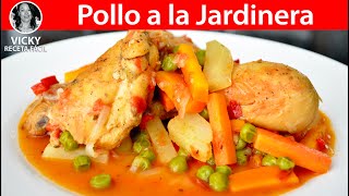 Pollo a la Jardinera | #VickyRecetaFacil