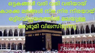 ഒട്ടകങ്ങൾ വരി വരി വരിയായ് devotional mappilasong മാപ്പിളപ്പാട്ട് madhu song Ottakangal with lyrics