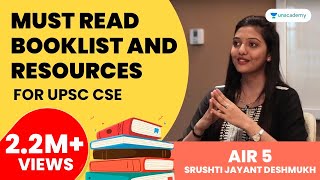 Must Read Booklist and Resources for UPSC CSE by AIR 5 Srushti Jayant Deshmukh