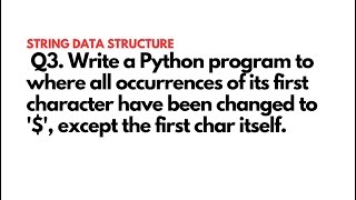 3. Replace the Repeated character in string | String | Python
