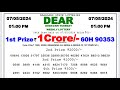 Dear Lottery Sambad 1pm today 07.05.24 Nagaland State Lottery Result #lotterysambad