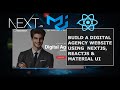 Build  a Digital Agency Website with Next.js, React js & Material UI | Next js & React js Tutorial