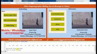 Secret Key Based Data Hiding In Video || Video Steganography Using Matlab Project With Source Code
