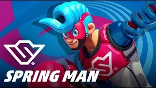 【ARMS】スプリングマンの使い方を実際に対戦しながら解説する。初心者向け講座