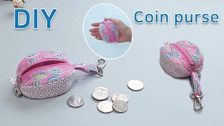 DIY mini coin purse/Coin purse tutorial/Keyring coin purse/귀여운 동전지갑만들기/키링 미니파우치만들기[제이에스데일리]