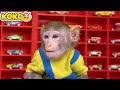 monkey koko go swimming and try watermelon ice cream at waterpark kudo koko channel