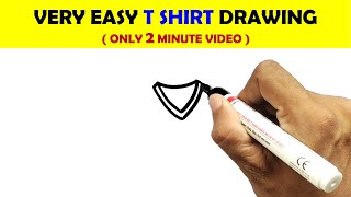 HOW TO DRAW A T SHIRT STEP BY STEP | T SHIRT DRAWING VIDEO