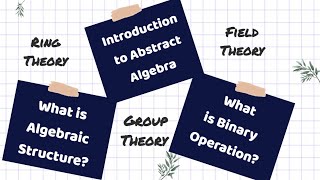 Introduction to Abstract Algebra| What is Algebraic Structure| What is Binary Operation| What is Set
