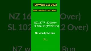 T20 World Cup 2022 : New Zealand vs Sri Lanka