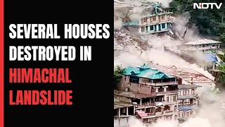 Himachal Pradesh Landslide: Massive Landslide In Himachal's Kullu, Several Houses Collapse