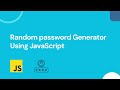 Random password Generator Using JavaScript | JavaScript Project