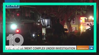 Fire found going through roof of St. Pete apartment, authorities say