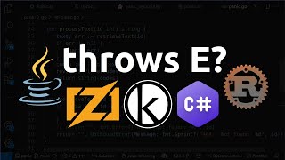 Error polymorphism in Java, C#, Koka, Rust, & Zig
