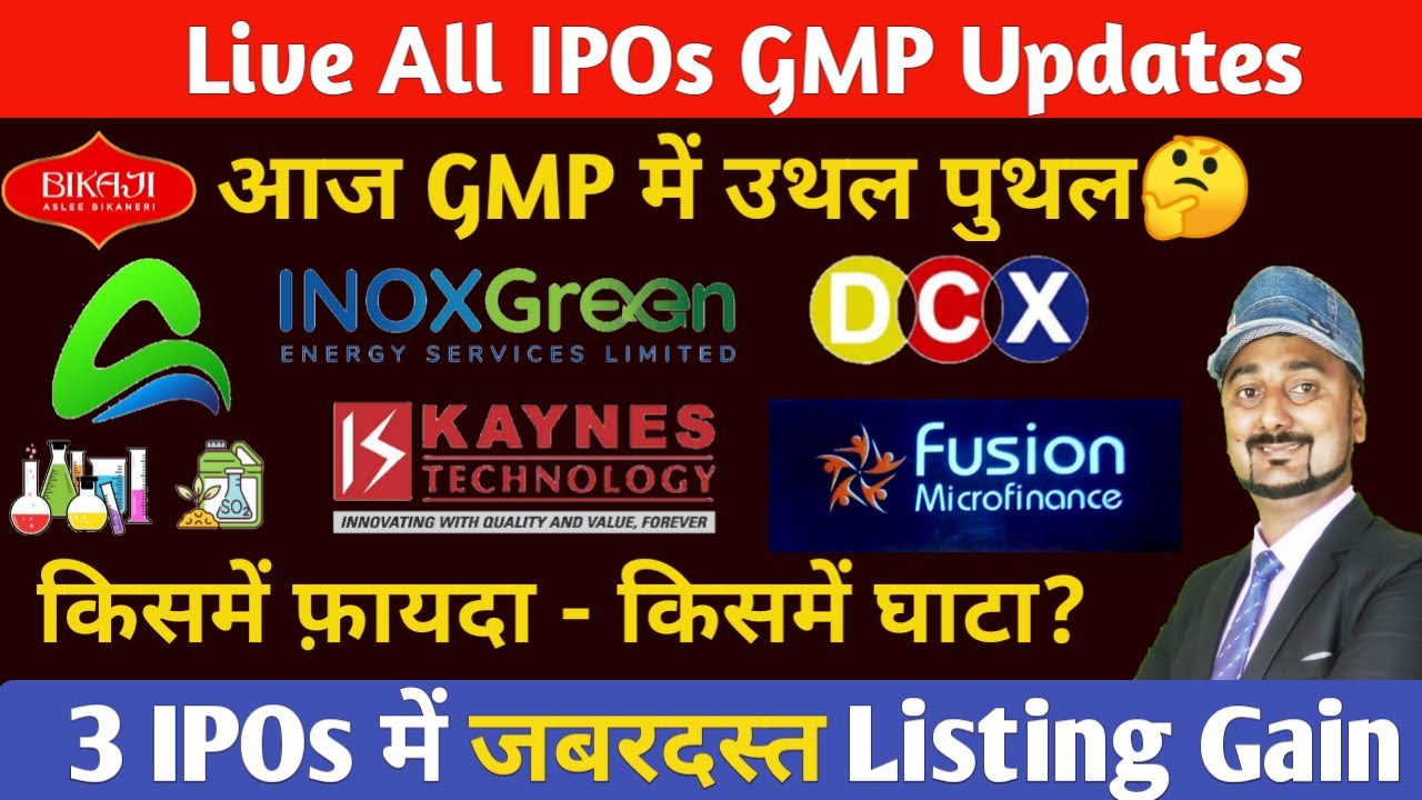 All IPOs Live GMP Today | IPO GMP Update | DCX Listing Gain | Upcoming ...