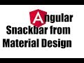 Angular 8 #17; Snackbar for notification (Angular Material)
