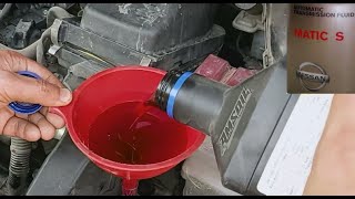 تغيير زيت الفتيس أو الجير بطريقة سهلة نيسان صنى How to flush transmission fluid nissan versa