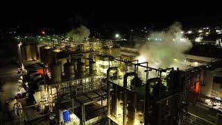 Night Flight Over California Factory