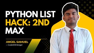 ✅ Find Second Largest Number in a List 🐍 | Python Program for Beginners 🔢💡 #pythonprogram