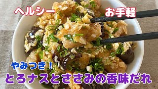 これぞやみつき！《とろナスとささみの香味だれ》食べすぎても罪悪感なしヘルシーおかず