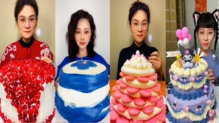 Sweets Asmr Satisfying 90%  Creamy 🍨 Cake 🍰 Compilation 🥰 Pomegranate Cake #mukbang #youtube #viral