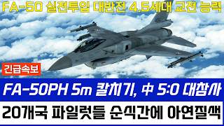 FA-50 필리핀 실전투입, 중국제 전투기 압살, 4.5세대 교전능력 선보여 외신 화제