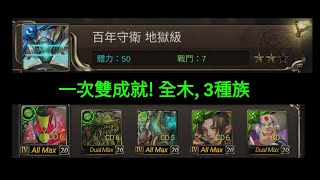 「神魔之塔」百年守衛 地獄級_假面zero2一次雙成就! (全木, 三種族)| 奧羅茲守城機體