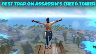 BEST TRAP FOR ENEMIES ON ASSASSIN'S CREED TOWER 😂 GARENA FREE FIRE SHORT VIDEO
