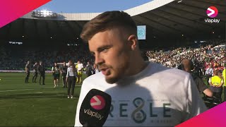 Celtic's James Forrest interviewed after winning Scottish Cup and treble