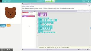 Code.org - CSD Unit 3, Lesson 5 - Part #2 -- Code.org - Variables Practice