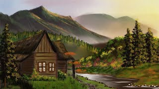 How to paint Mountains in Krita 4.2