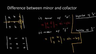 Minor and Cofactor (MATHEMATICS N4)