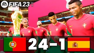 FIFA 23 - PORTUGAL 24-1 SPAIN | FIFA WORLD CUP FINAL 2022 QATAR | FIFA 23 PC - FIFA 23 PS5